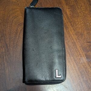 Lancaster Black Italian Leather Wallet